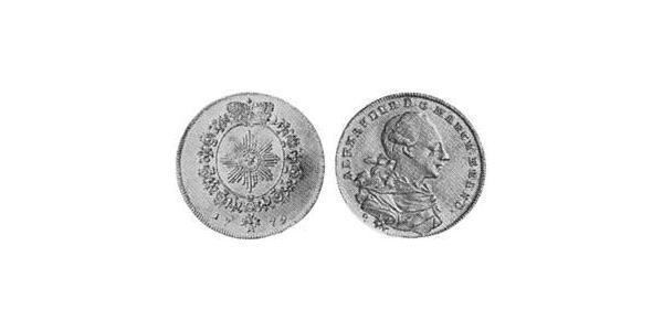 1 Ducat Principality of Ansbach (1398–1792) 金 Charles Alexander, Margrave of Brandenburg-Ansbach (1736 – 1806)