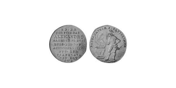 1 Ducat Principality of Ansbach (1398–1792) 金 Charles Alexander, Margrave of Brandenburg-Ansbach (1736 – 1806)