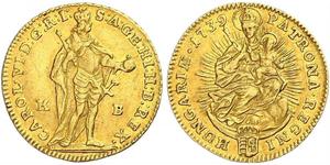 1 Ducat 匈牙利 金 查理六世 (神圣罗马帝国) (1685 - 1740)