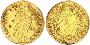 1 Ducat 匈牙利 金 查理六世 (神圣罗马帝国) (1685 - 1740)