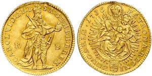 1 Ducat 匈牙利 金 查理六世 (神圣罗马帝国) (1685 - 1740)
