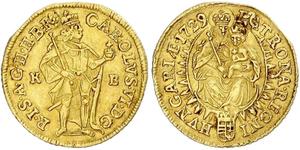 1 Ducat 匈牙利 金 查理六世 (神圣罗马帝国) (1685 - 1740)