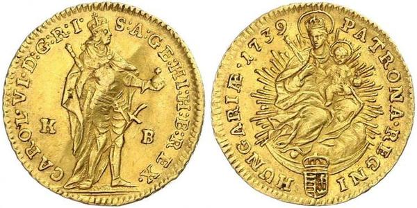 1 Ducat 匈牙利 金 查理六世 (神圣罗马帝国) (1685 - 1740)