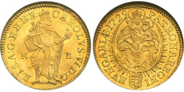 1 Ducat 匈牙利 金 查理六世 (神圣罗马帝国) (1685 - 1740)