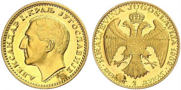 1 Ducat 南斯拉夫王國 (1918 - 1943) 金 亞歷山大一世 (南斯拉夫) (1888 - 1934)