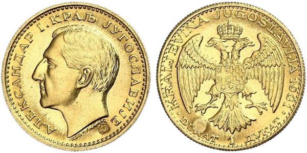 1 Ducat 南斯拉夫王國 (1918 - 1943) 金 亞歷山大一世 (南斯拉夫) (1888 - 1934)