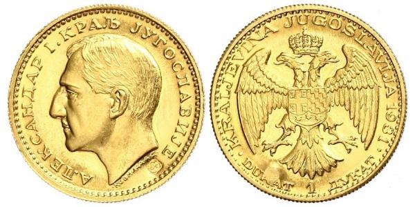 1 Ducat 南斯拉夫王國 (1918 - 1943) 金 亞歷山大一世 (南斯拉夫) (1888 - 1934)