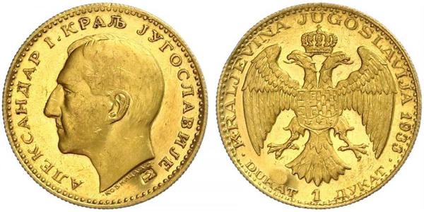 1 Ducat 南斯拉夫王國 (1918 - 1943) 金 亞歷山大一世 (南斯拉夫) (1888 - 1934)