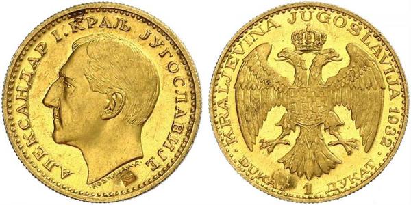 1 Ducat 南斯拉夫王國 (1918 - 1943) 金 亞歷山大一世 (南斯拉夫) (1888 - 1934)