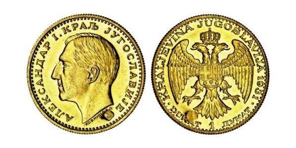 1 Ducat 南斯拉夫王國 (1918 - 1943) 金 亞歷山大一世 (南斯拉夫) (1888 - 1934)