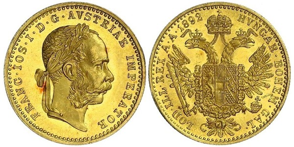 1 Ducat 哈布斯堡君主國 金 弗朗茨·约瑟夫一世 (1830 - 1916)