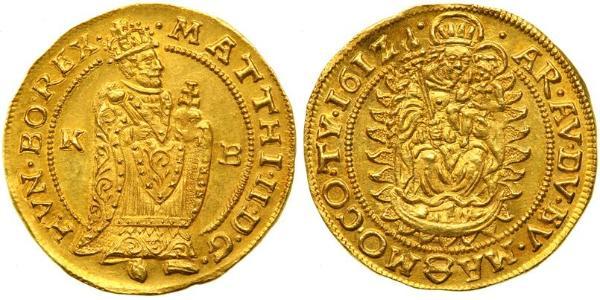 1 Ducat 哈布斯堡君主國 金 Matthias, Holy Roman Emperor (1557 - 1619)