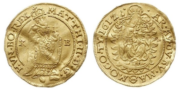 1 Ducat 哈布斯堡君主國 金 Matthias, Holy Roman Emperor (1557 - 1619)