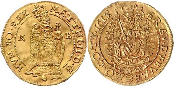 1 Ducat 哈布斯堡君主國 金 Matthias, Holy Roman Emperor (1557 - 1619)