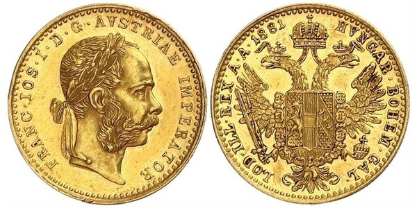 1 Ducat 哈布斯堡君主國 金 弗朗茨·约瑟夫一世 (1830 - 1916)