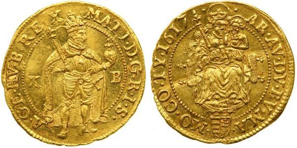 1 Ducat 哈布斯堡君主國 金 Matthias, Holy Roman Emperor (1557 - 1619)