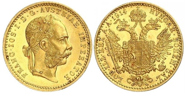 1 Ducat 哈布斯堡君主國 金 弗朗茨·约瑟夫一世 (1830 - 1916)