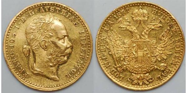 1 Ducat 奥匈帝国 (1867 - 1918) 金 弗朗茨·约瑟夫一世 (1830 - 1916)