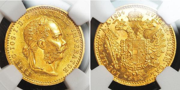 1 Ducat 奥匈帝国 (1867 - 1918) 金 弗朗茨·约瑟夫一世 (1830 - 1916)