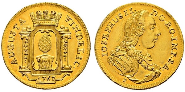 1 Ducat 奥格斯堡 (1276 - 1803 Augsburg) 金 约瑟夫二世 (神圣罗马帝国) (1741 - 1790)