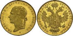 1 Ducat 奧地利帝國 (1804 - 1867) 金 弗朗茨·约瑟夫一世 (1830 - 1916)