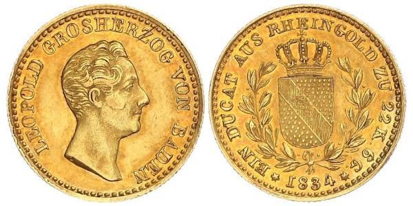 1 Ducat 巴登大公國 (1806 - 1918) 金 利奥波德 (巴登)