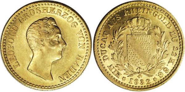 1 Ducat 巴登大公國 (1806 - 1918) 金 利奥波德 (巴登)