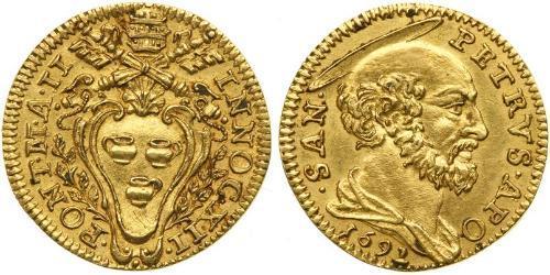 1 Ducat 教皇国 (754 - 1870) 金 Pope Innocent XII (1615 -1700)