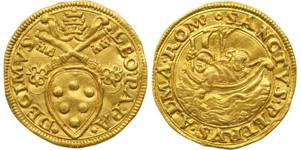 1 Ducat 教皇国 (754 - 1870) 金 Pope Leo X (1475 -1521)