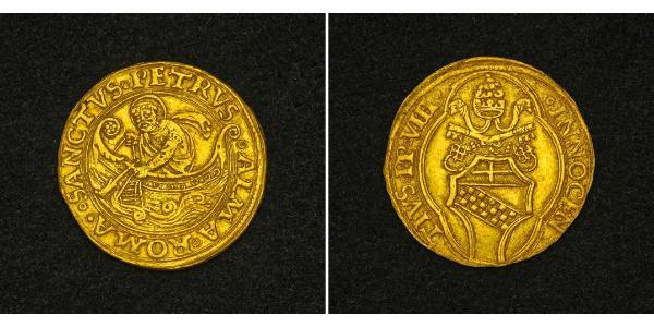 1 Ducat 教皇国 (754 - 1870) 金 Pope Innocent VIII (1432 -1492)