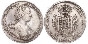 1 Ducaton Austrian Netherlands (1713-1795) Argent Maria Theresa of Austria (1717 - 1780)