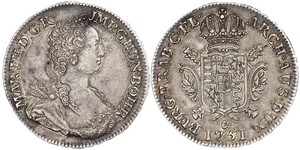 1 Ducaton Austrian Netherlands (1713-1795) Argent Maria Theresa of Austria (1717 - 1780)