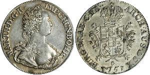 1 Ducaton Austrian Netherlands (1713-1795) Argent Maria Theresa of Austria (1717 - 1780)