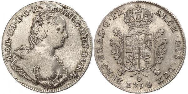 1 Ducaton Austrian Netherlands (1713-1795) Argent Maria Theresa of Austria (1717 - 1780)