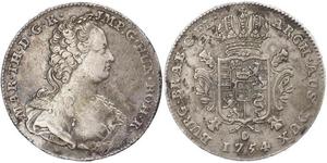 1 Ducaton Paesi Bassi austriaci (1713-1795) Argento Maria Theresa of Austria (1717 - 1780)