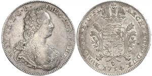 1 Ducaton Países Bajos Austríacos (1713-1795) Plata Maria Theresa of Austria (1717 - 1780)