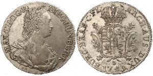 1 Ducaton Países Bajos Austríacos (1713-1795) Plata Maria Theresa of Austria (1717 - 1780)