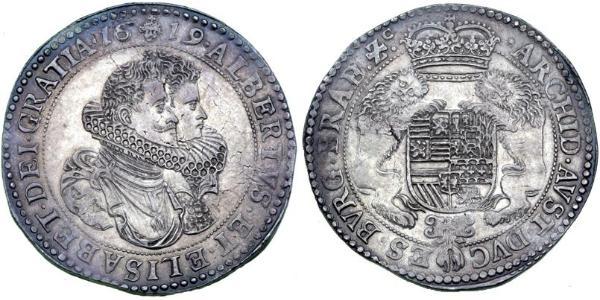 1 Ducaton Republik der Sieben Vereinigten Provinzen (1581 - 1795) Silber Isabel Clara Eugenia von Österreich (1566 -1633) / Albrecht VII. von Österreich (1559 - 1621)