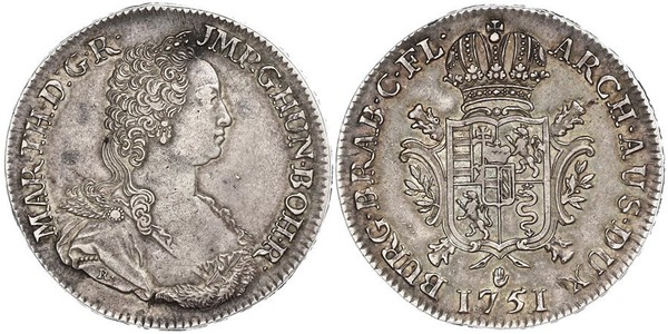 1 Ducaton Austrian Netherlands (1713-1795) Silver Maria Theresa of Austria (1717 - 1780)