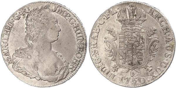 1 Ducaton Austrian Netherlands (1713-1795) 銀 玛丽亚·特蕾西亚 (1717 - 1780)