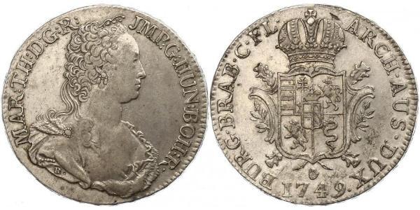 1 Ducaton Austrian Netherlands (1713-1795) 銀 玛丽亚·特蕾西亚 (1717 - 1780)