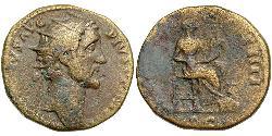 1 Dupondius Imperio romano (27BC-395) Orichalcum Antonino Pío  (86-161)