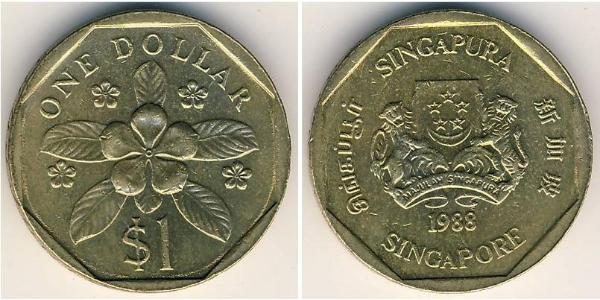 1 Dólar Singapur / India Aluminio/Bronce 