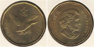 1 Dólar Canadá Bronce Isabel II (1926-2022)