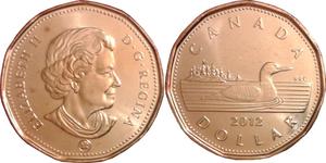 1 Dólar Canadá Bronce Isabel II (1926-2022)