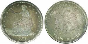 1 Dólar Estados Unidos de América (1776 - ) Cobre/Plata 