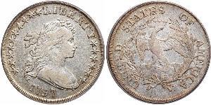 1 Dólar Estados Unidos de América (1776 - ) Cobre/Plata Anne Willing Bingham (1764-1801)