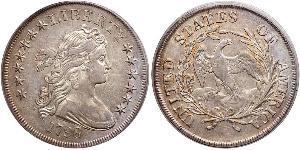 1 Dólar Estados Unidos de América (1776 - ) Cobre/Plata Anne Willing Bingham (1764-1801)