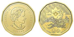 1 Dólar Canadá Latón Isabel II (1926-2022)