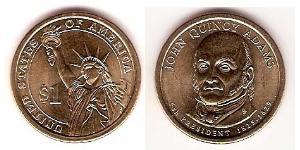 1 Dólar Estados Unidos de América (1776 - ) Níquel/Cobre John Adams (1735-1826)